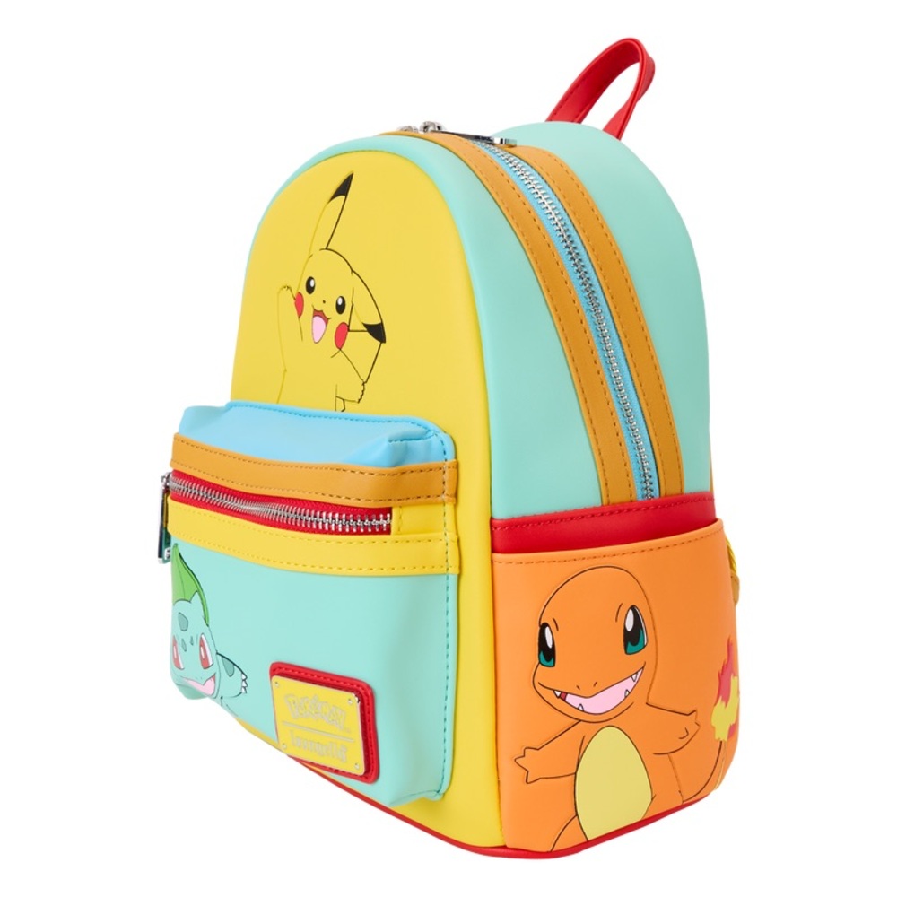Pokemon Color Block Starters Mini Backpack - Picture 2 of 5